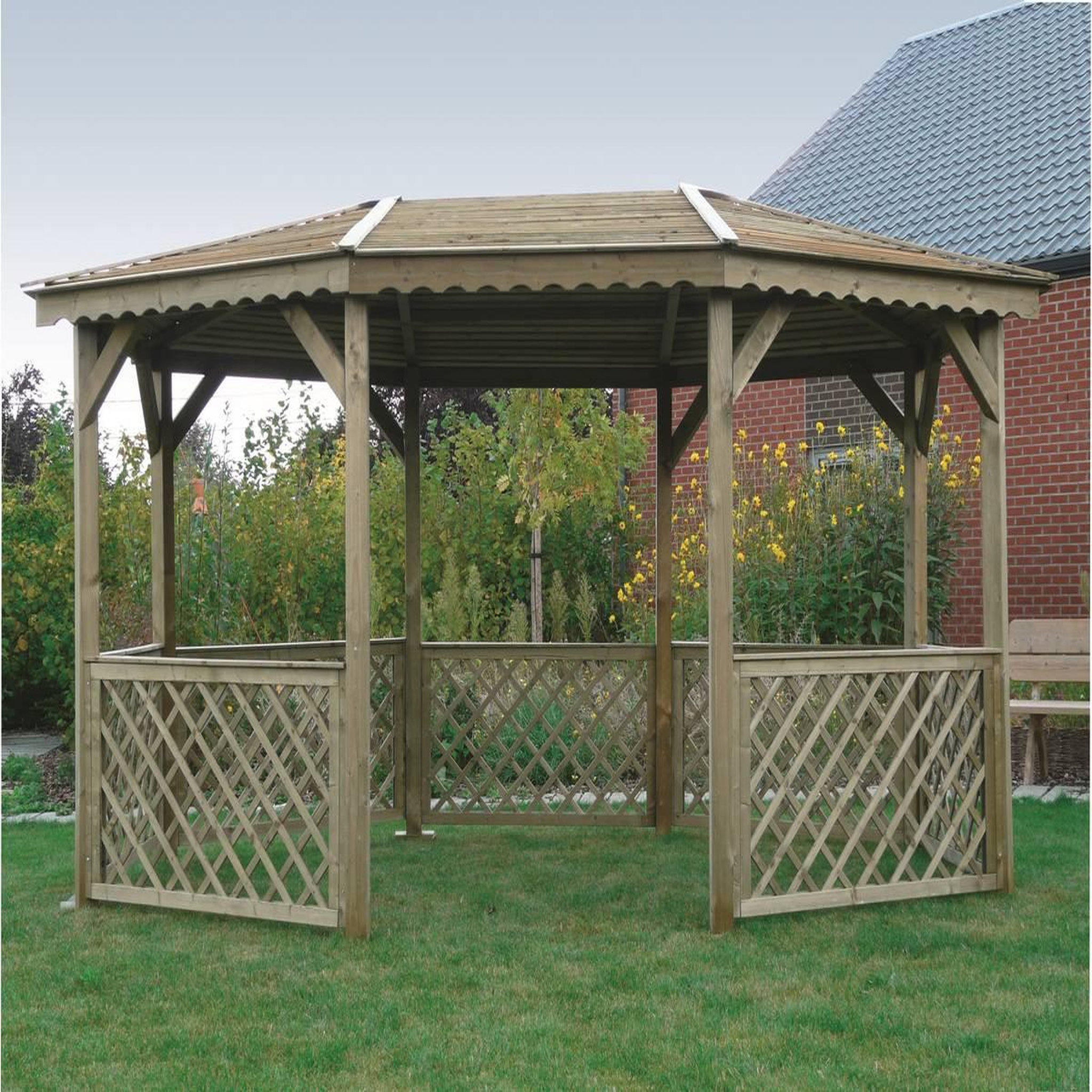 Voir la diapositive 2 : Habitat et Jardin Kiosque bois - 4.45 x 3.40 m
