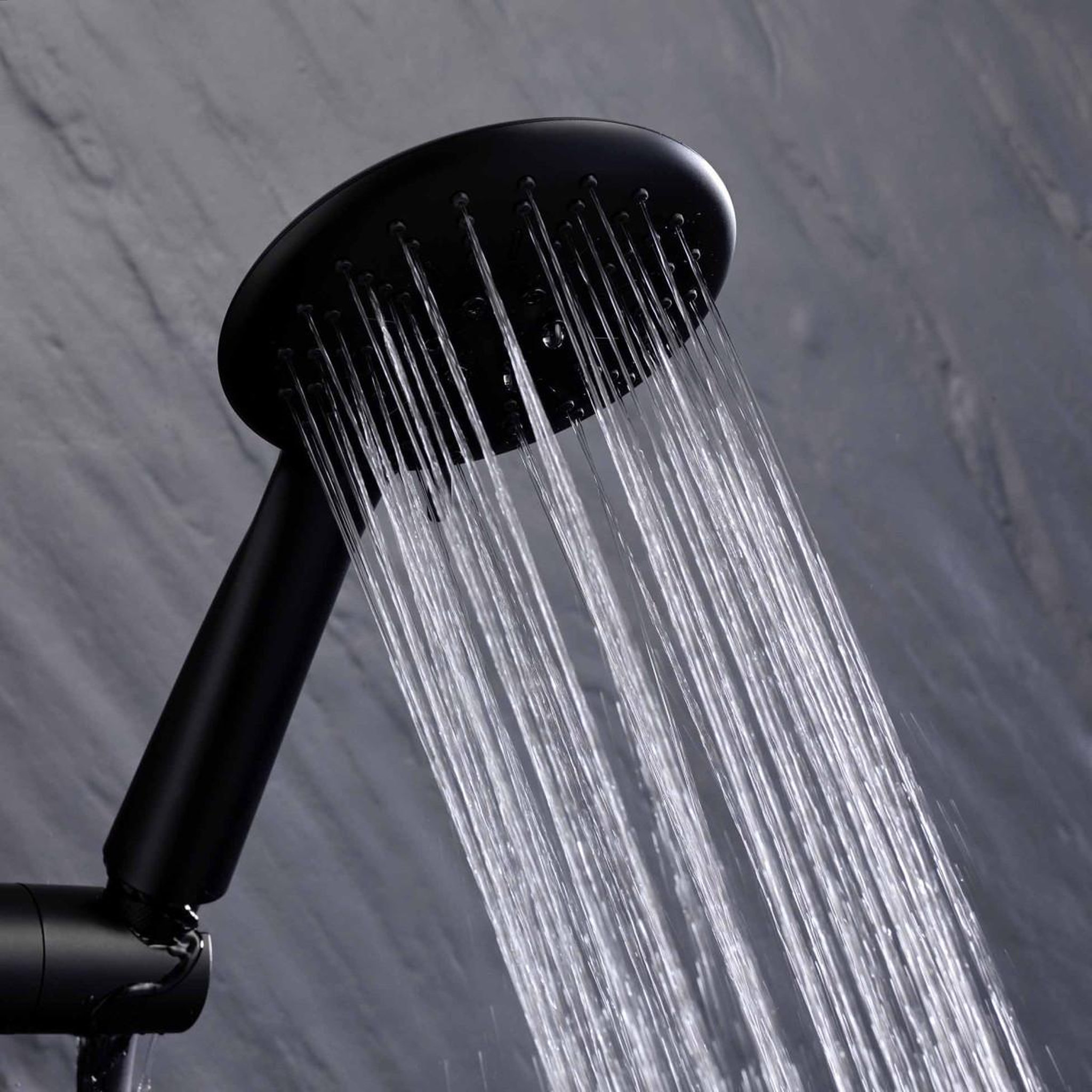 Voir la diapositive 4 : Douceur d'Intérieur Pommeau de douche 3 fonctions  hydro  23cm noir