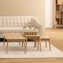 Voir la diapositive 2 : FIVE Table basse compacte effet chêne naturel ABANA - Beige