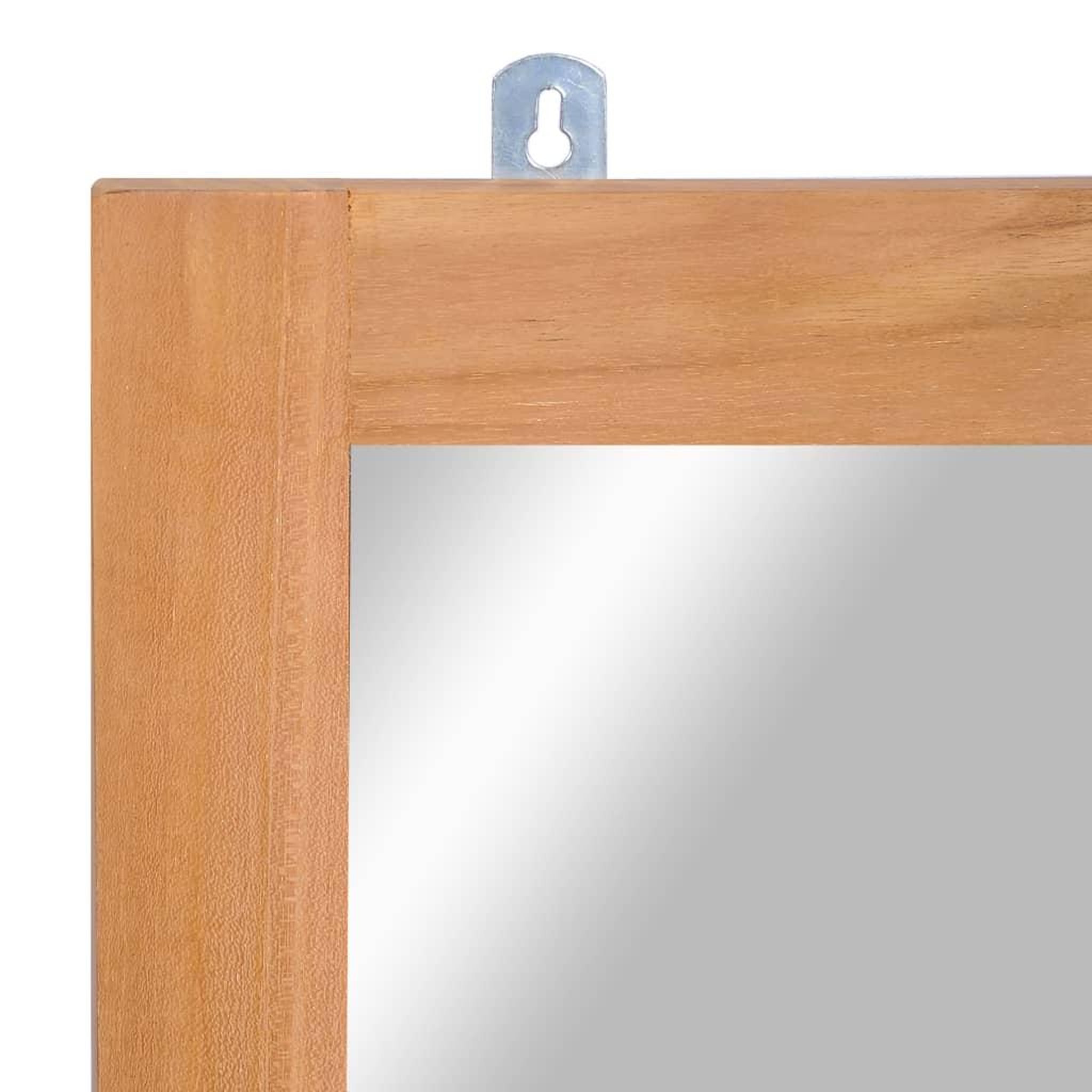 Voir la diapositive 5 : VIDAXL Miroir mural Teck massif 50 x 70 cm