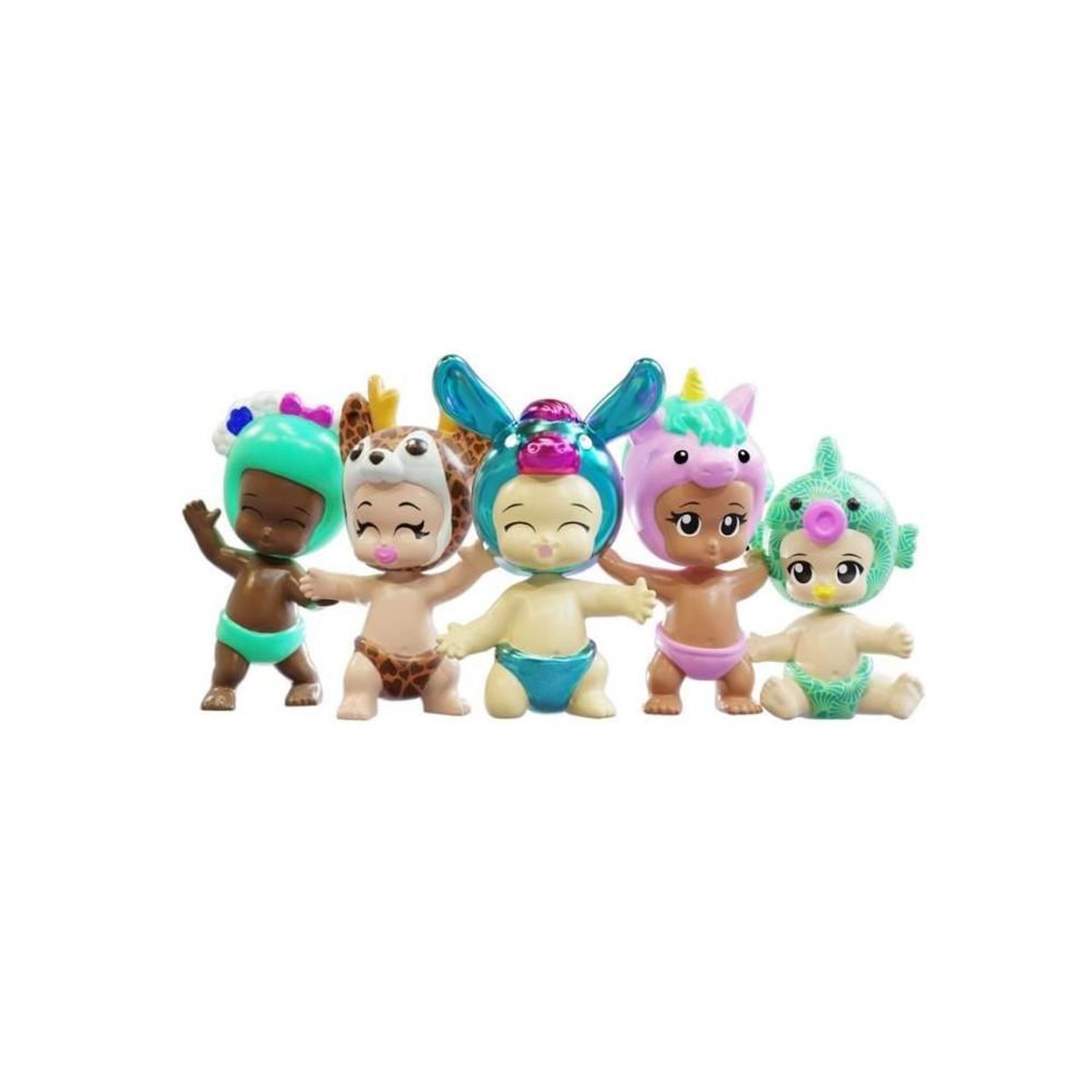 Voir la diapositive 2 : BANDAI Mini-figurines bébé a collectionner - BANDAI - BIBI CHIBIS - Pack de 5 - Modele Aléatoire - 5 Figurines Chibi Dont 3 Mysteres