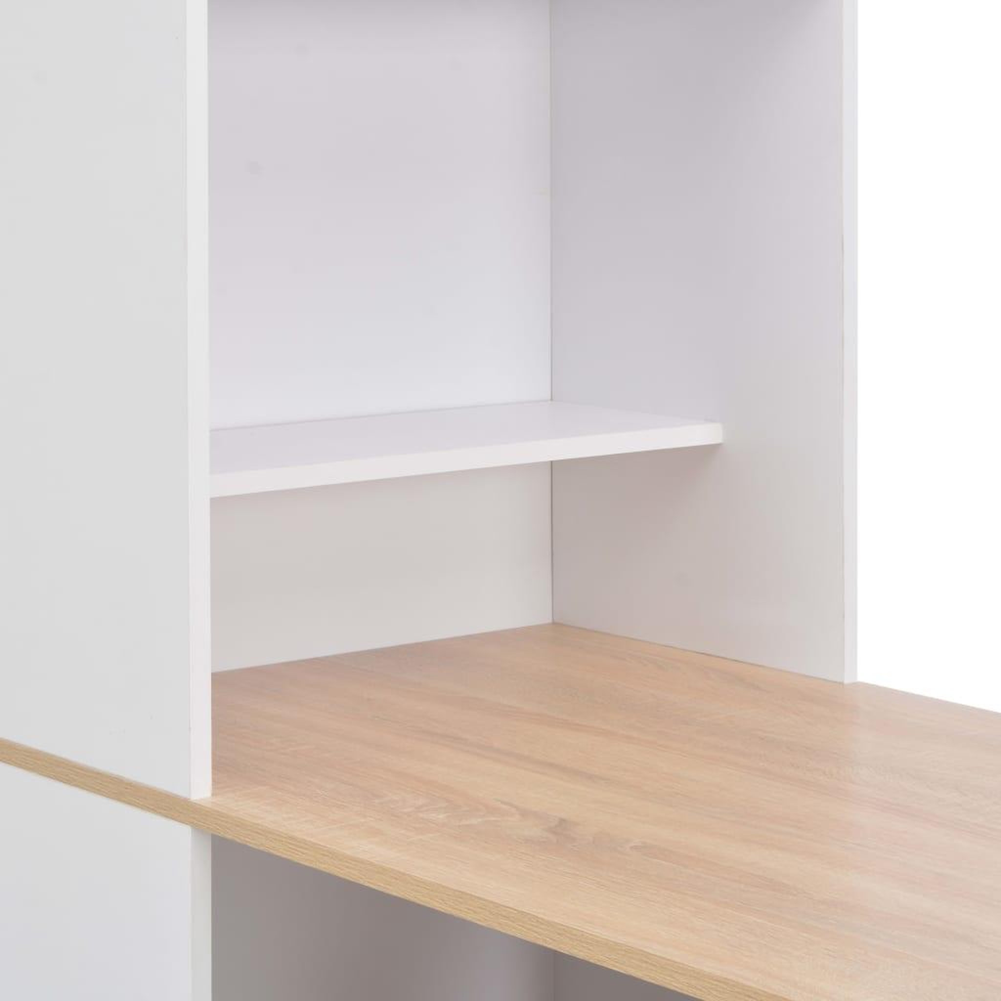 Voir la diapositive 5 : VIDAXL Table de bar avec armoire Blanc 115x59x200 cm