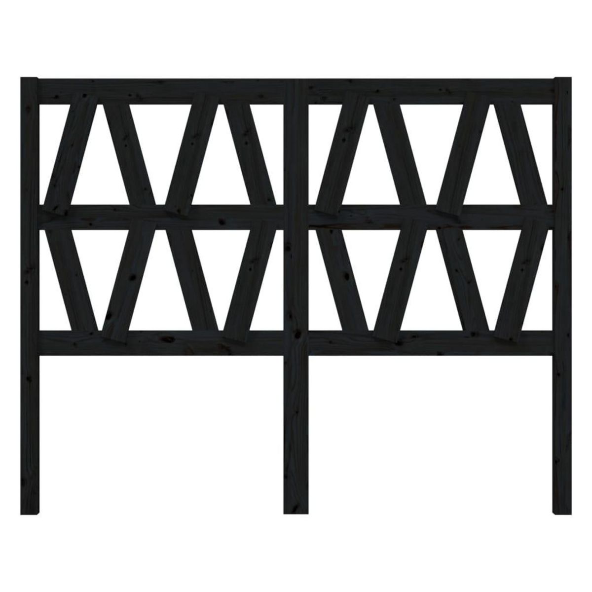 VIDAXL Tete de lit Noir 166x4x100 cm Bois massif de pin