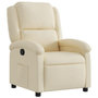 Voir la diapositive 2 : VIDAXL Fauteuil inclinable Creme Tissu