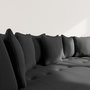 Voir la diapositive 4 : LISA DESIGN Onyx - canapé droit 4 places avec double méridienne - assise profonde - en velours côtelé