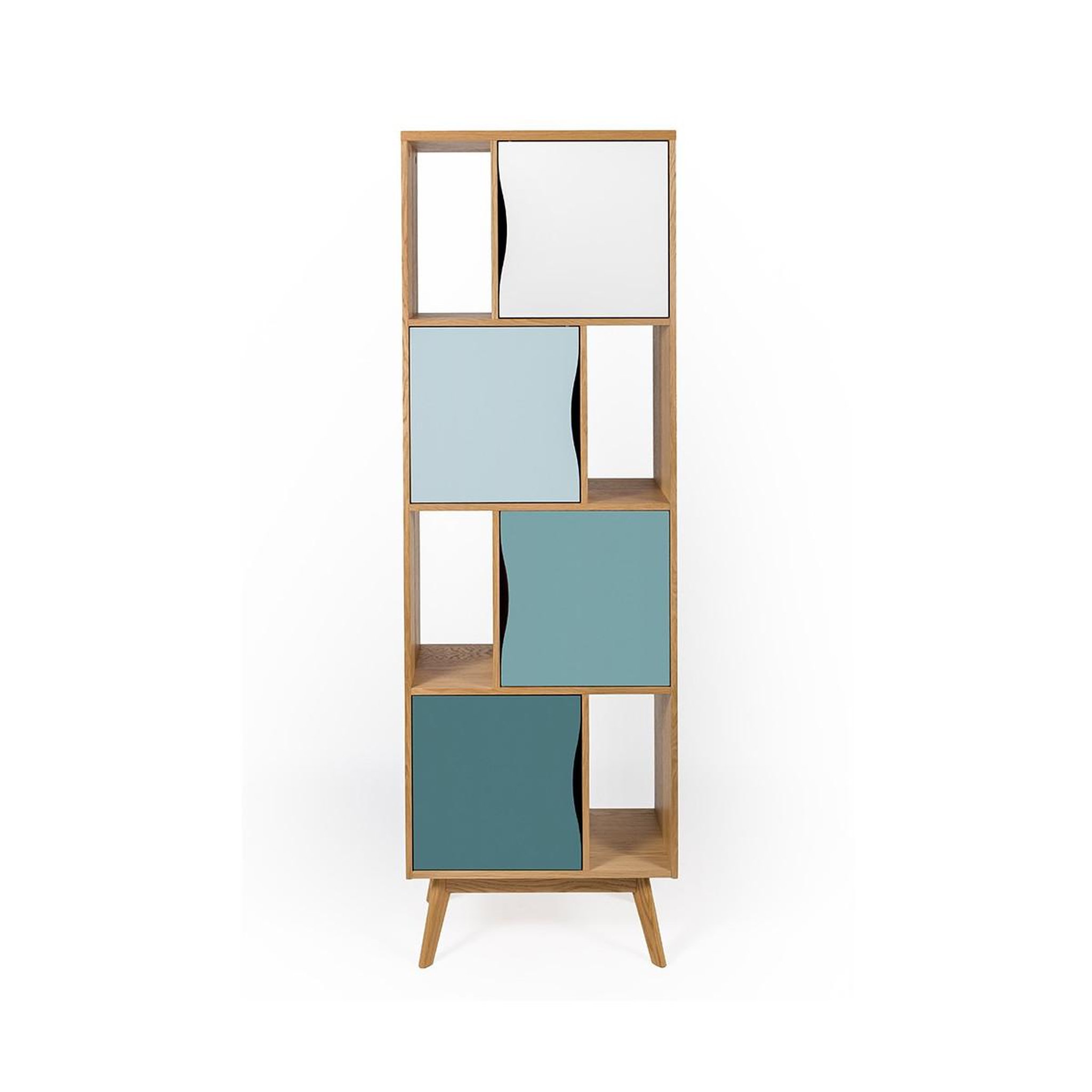 Voir la diapositive 2 : Paris Prix Bibliothèque design  avon  191cm naturel & bleu