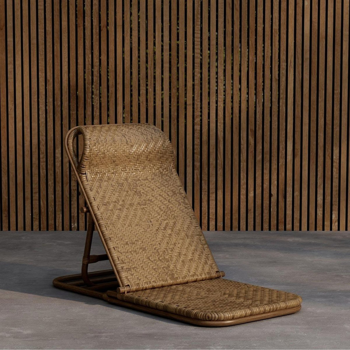 Paris Prix Chaise Longue en Rotin  Ellie  90cm Marron
