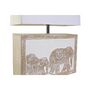 Voir la diapositive 4 : MARKET24 Lampe de bureau DKD Home Decor Blanc Marron Bois de manguier 50 W 220 V 33 x 12 x 41 cm