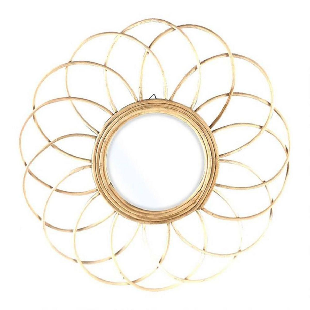 OSTARIA Miroir marguerite rotin D38.5