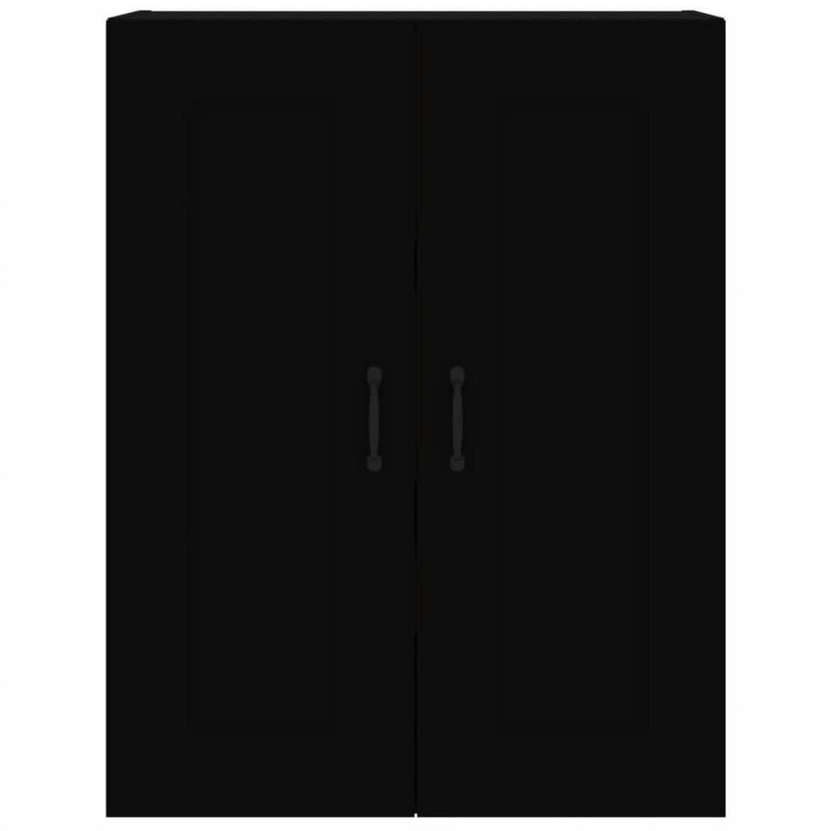 VIDAXL Armoire murale suspendue Noir 69,5x32,5x90 cm