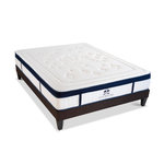 SUITE ETOILEE SUITE ETOILEE | Ensemble SUITE PRINCIERE | Matelas Micro-ressorts + Sommier Bois. Coloris disponibles : Blanc