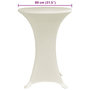 Voir la diapositive 6 : VIDAXL Housses elastiques de table Ø 80 cm Creme 4 pcs
