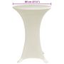 Voir la diapositive 6 : VIDAXL Housses elastiques de table Ø 80 cm Creme 4 pcs