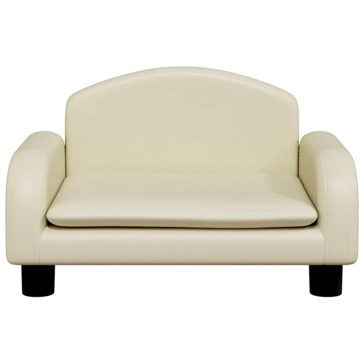 VIDAXL Lit pour chien creme 50x40x30 cm similicuir