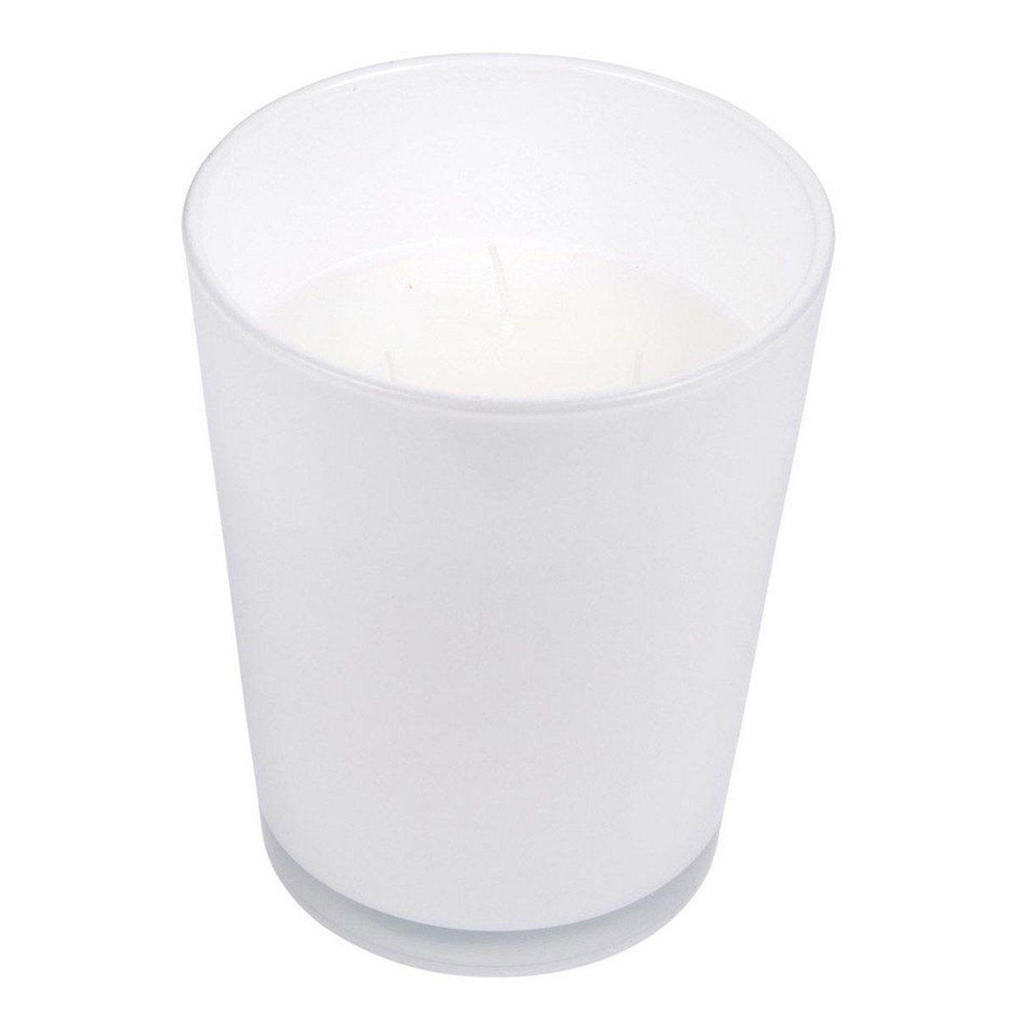 HOMEA Bougie en verre parfumée design  élégant  16cm blanc