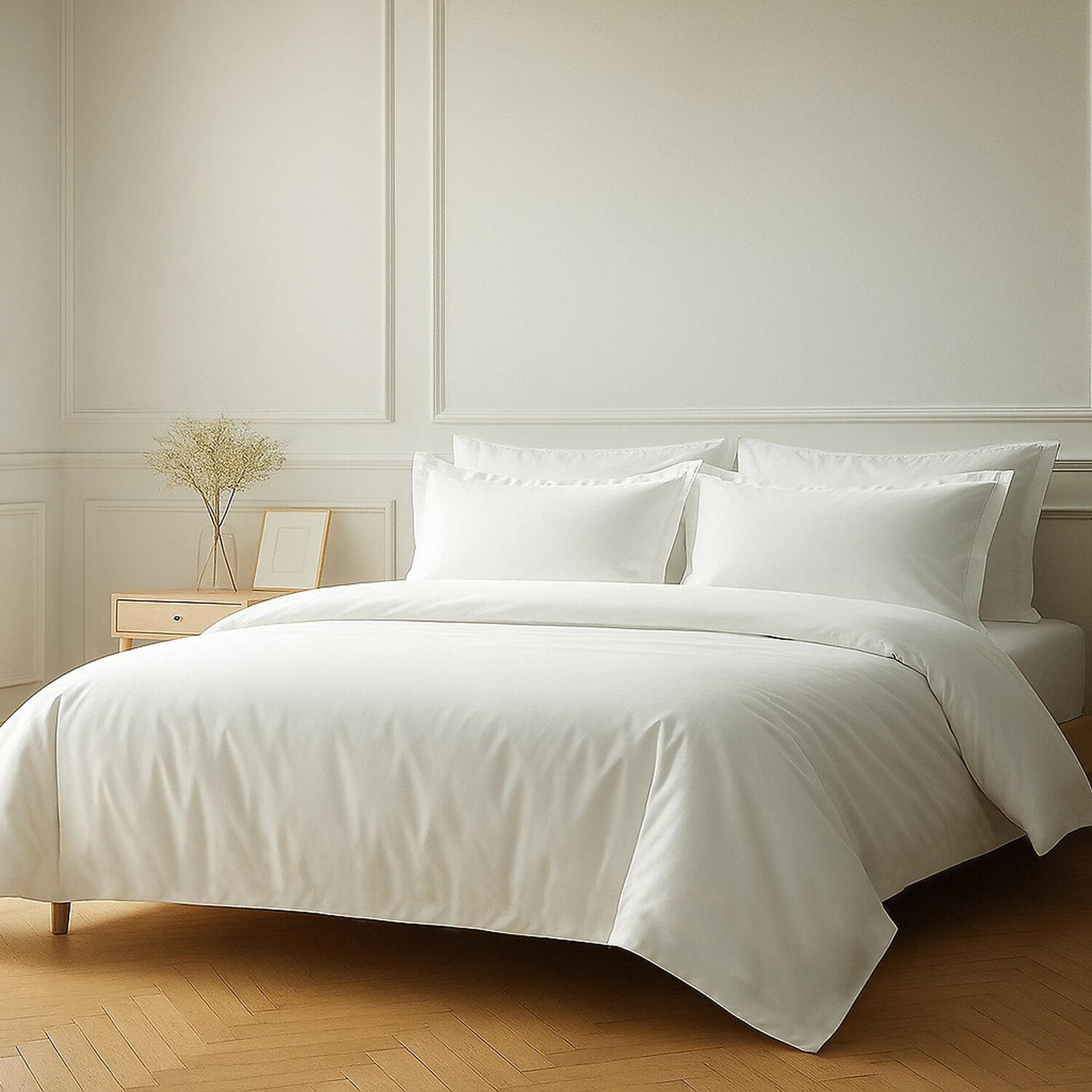 Voir la diapositive 2 : Home collection Parure housse de couette 100% coton 57fils