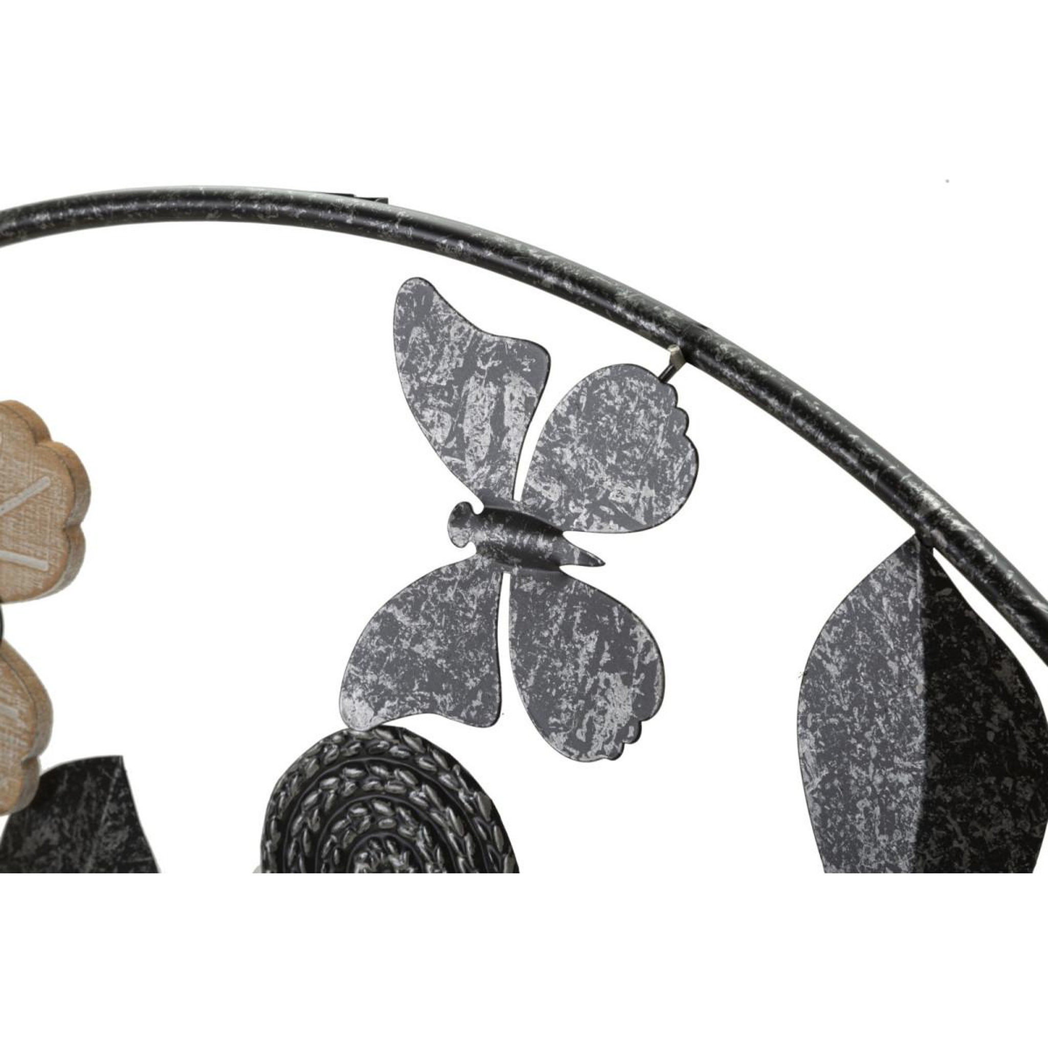 Voir la diapositive 3 : Paris Prix Horloge murale en métal  divaker  67cm noir