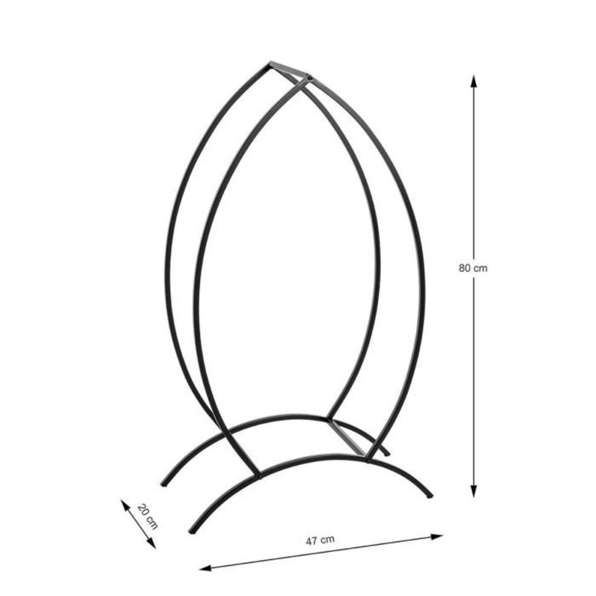 Paris Prix Range-Bûches Métal  Flamme  80cm Noir