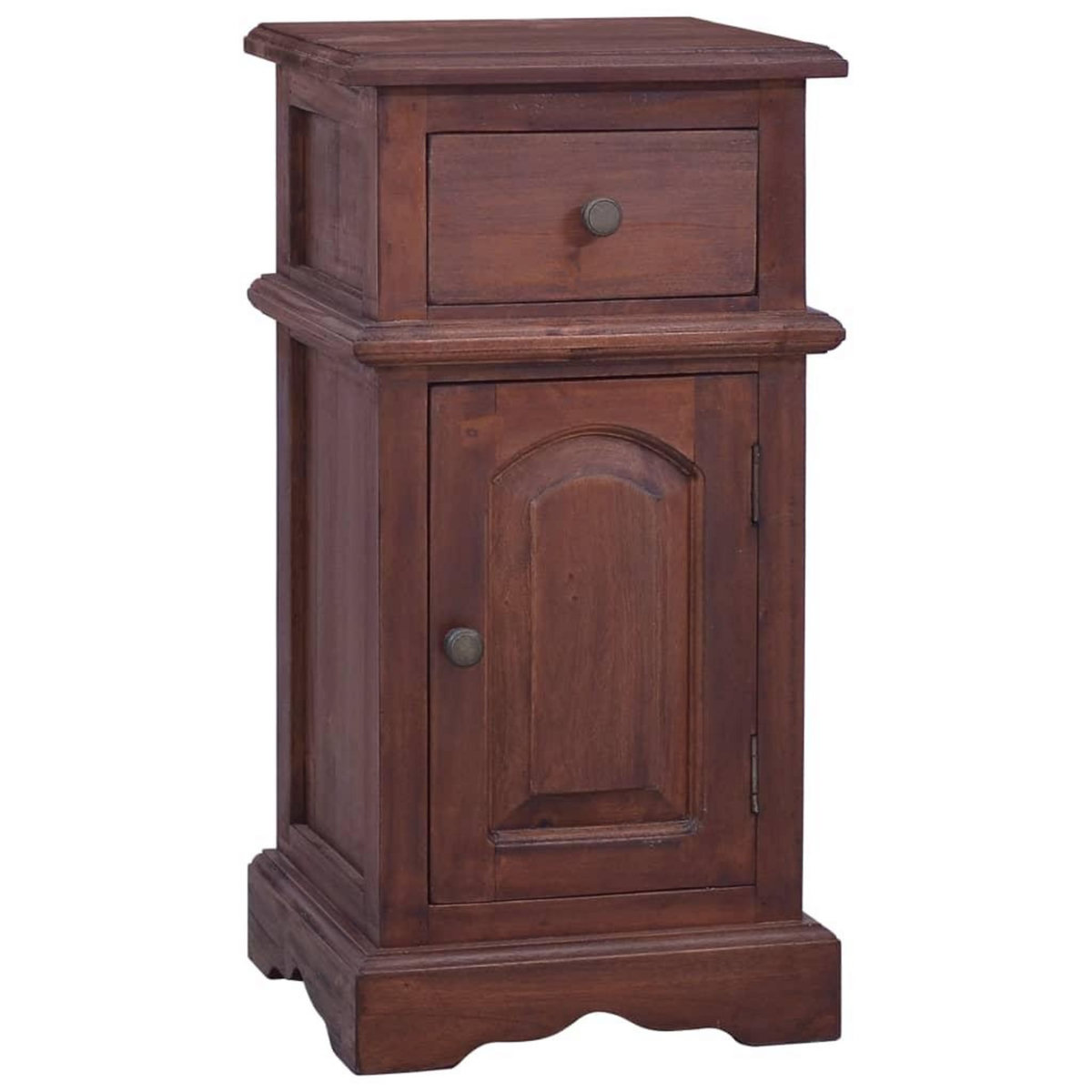 VIDAXL Table de chevet marron classique bois d'acajou massif
