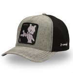 CAPSLAB Casquette trucker premium effet neppy Pokemon Mewtwo. Coloris disponibles : Gris
