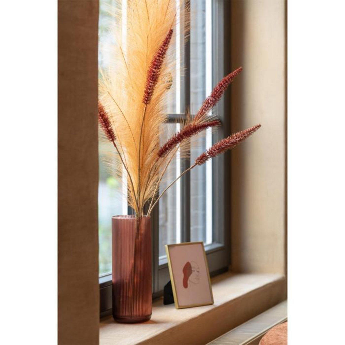 Paris Prix Vase Cylindrique en Verre  Joseph  28cm Bordeaux