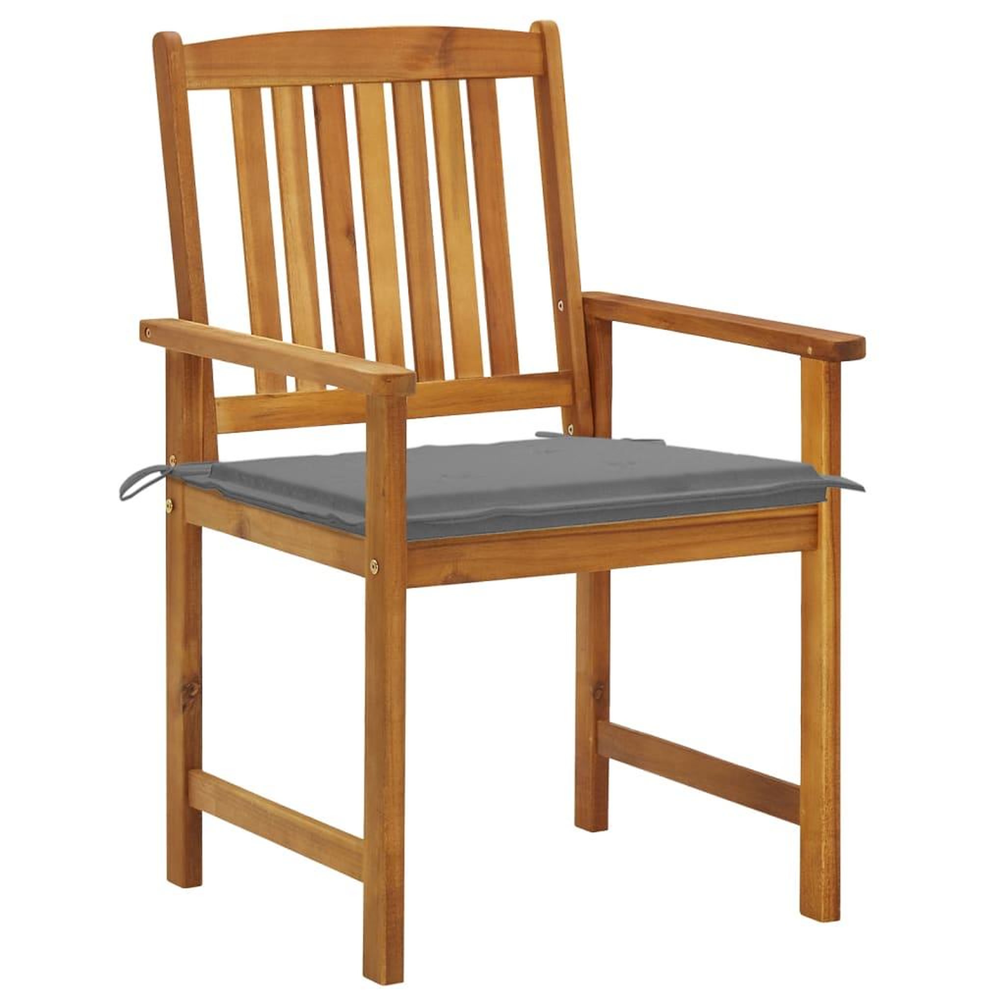 Voir la diapositive 2 : VIDAXL Chaises de jardin avec coussins lot de 8 Bois d'acacia solide