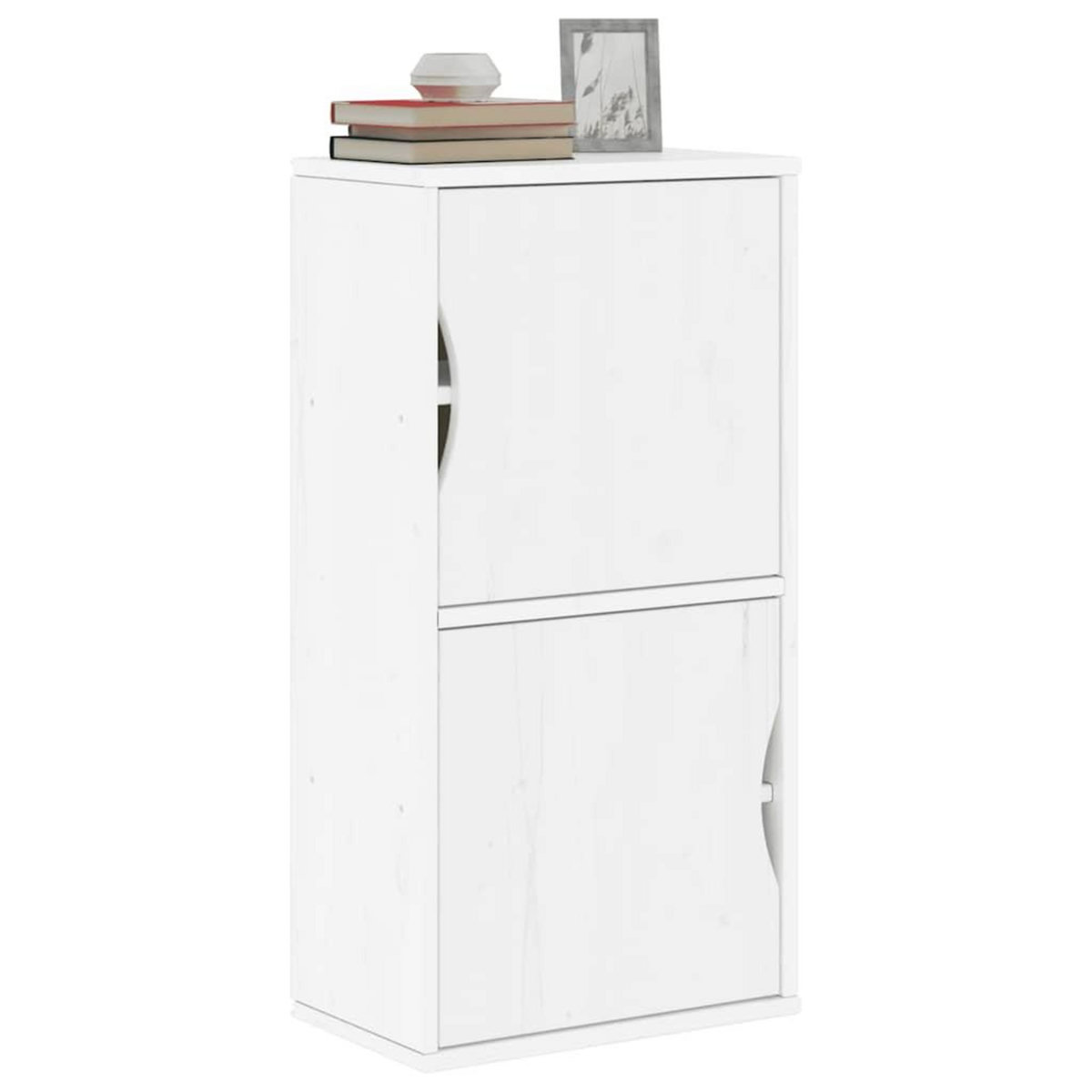 VIDAXL Armoire laterale ODDA blanc 40x24x79 cm bois massif pin