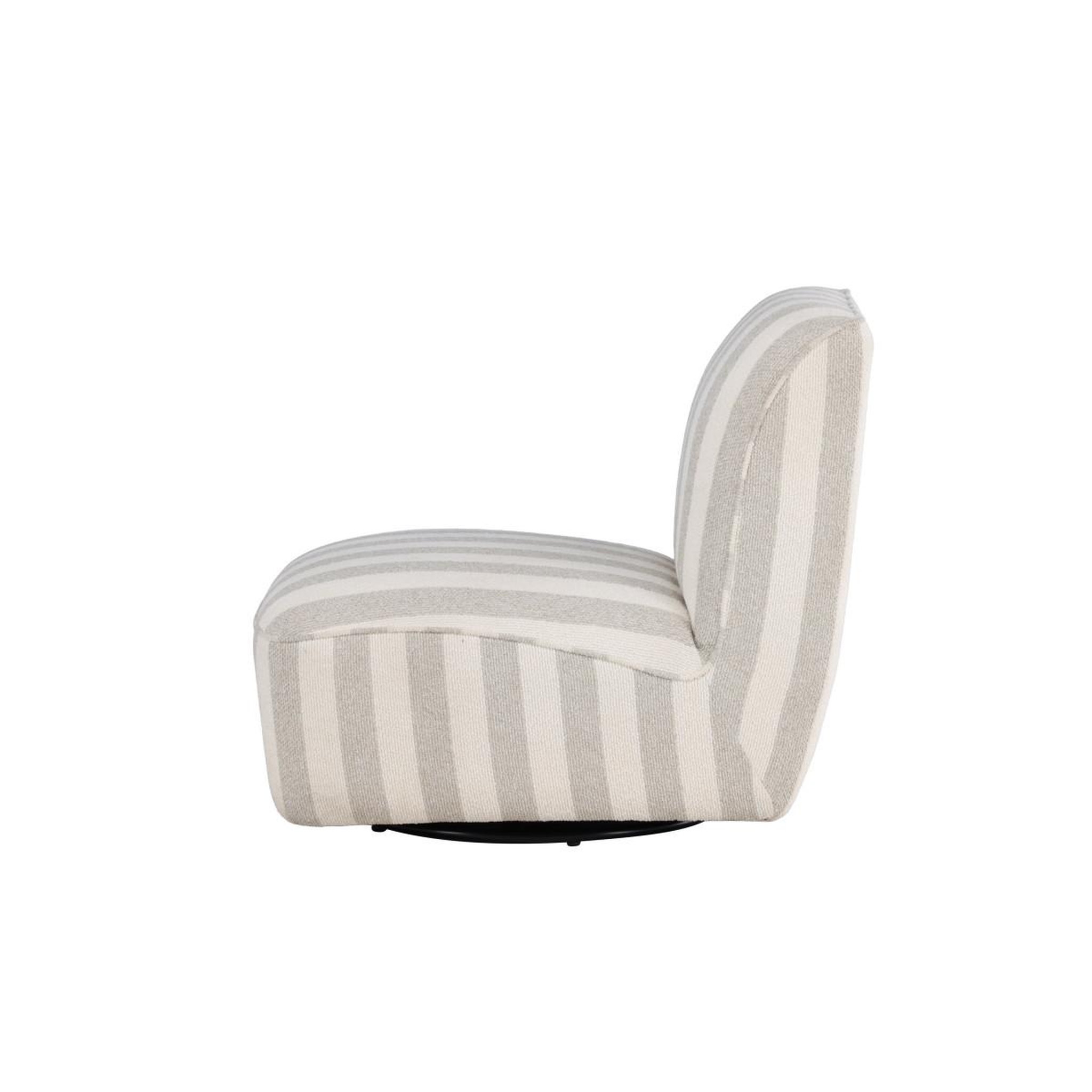 Voir la diapositive 5 : Paris Prix Fauteuil lounge à rayures  my  88cm beige