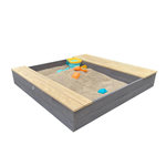 Axi House Bac à sable Evy avec bacs rangement gris-marron