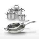 ELO Lot Poêles 32cm & 28cm et Faitouts 12/14/20cm Elo Relief Evolution