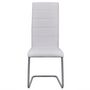 Voir la diapositive 3 : VIDAXL Chaises a manger cantilever lot de 6 blanc similicuir