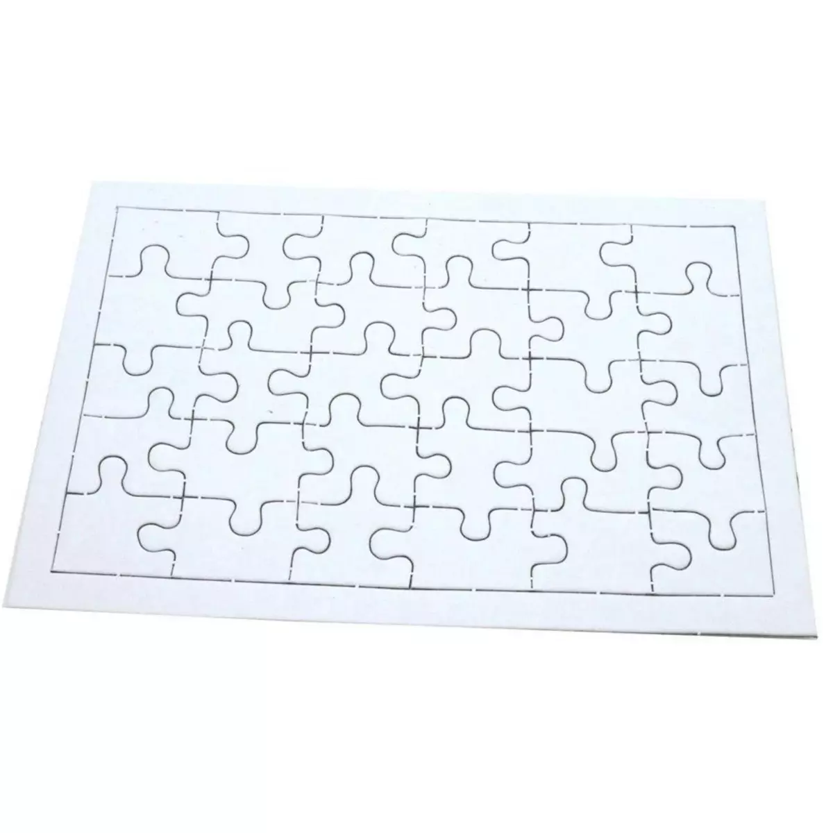 Graine créative Puzzle blanc à décorer 30 pièces 20 x 13 cm
