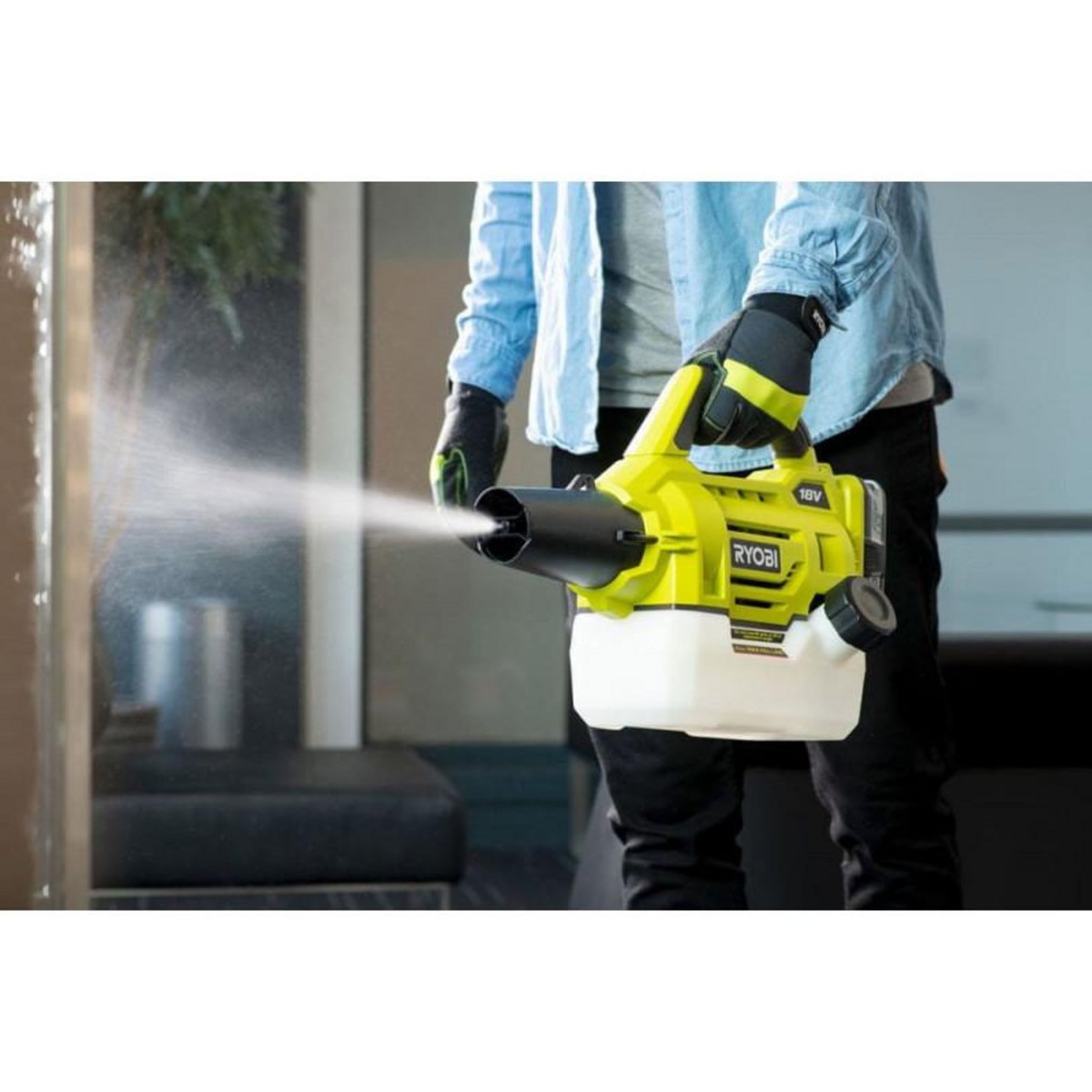 Ryobi Pack RYOBI Brumisateur RYOBI 18V One Plus 2L - RY18FGA-0 - 1 batterie 18V 5.0Ah - 1 chargeur rapide