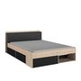 Voir la diapositive 2 : Lit double adulte 160x200 cm avec rangements BOOST