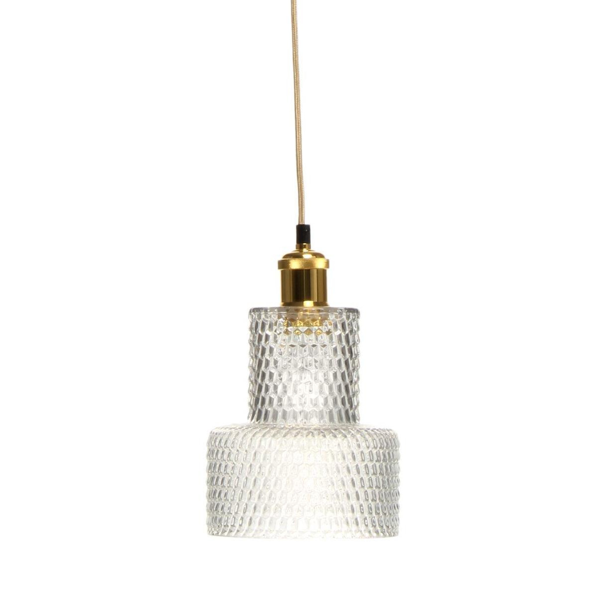 Paris Prix Lampe Suspension en Verre  Mona  27cm Transparent