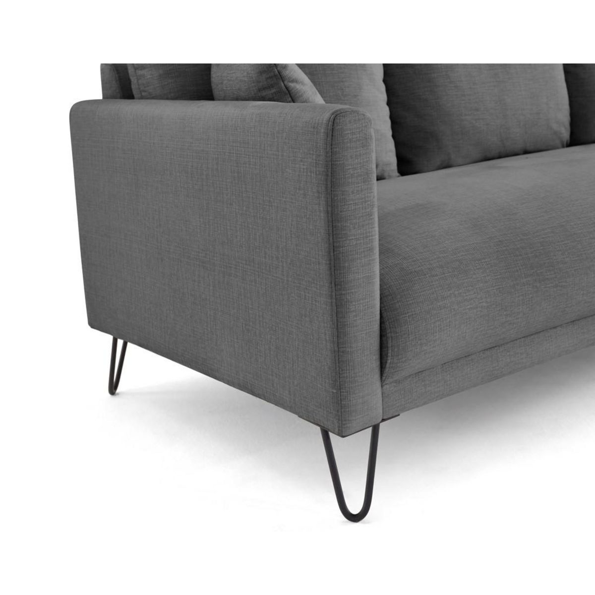 LISA DESIGN Ostrava - canapé droit 2 places en velours pieds en épingle