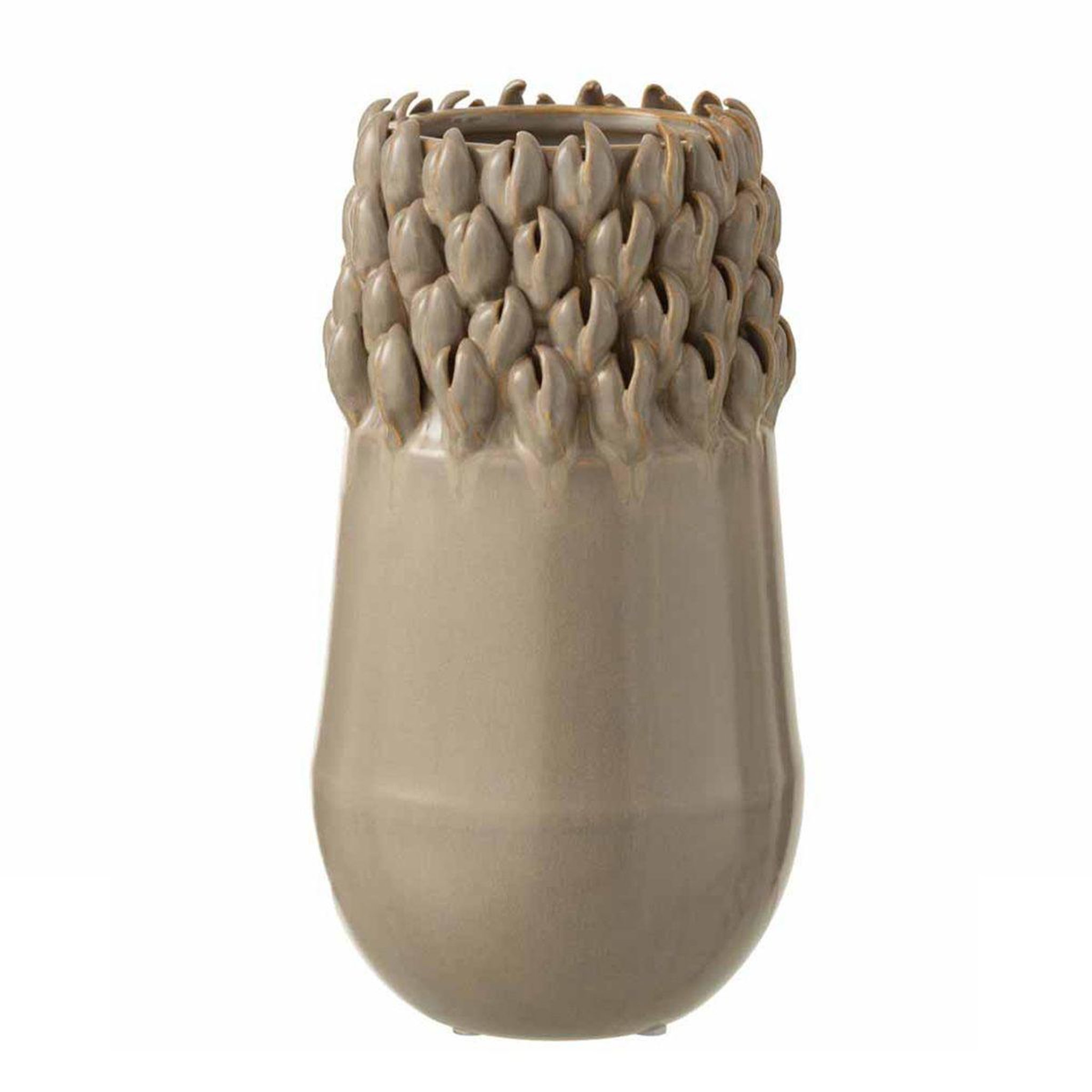 J-LINE Vase déco en céramique  ibiza  27cm gris