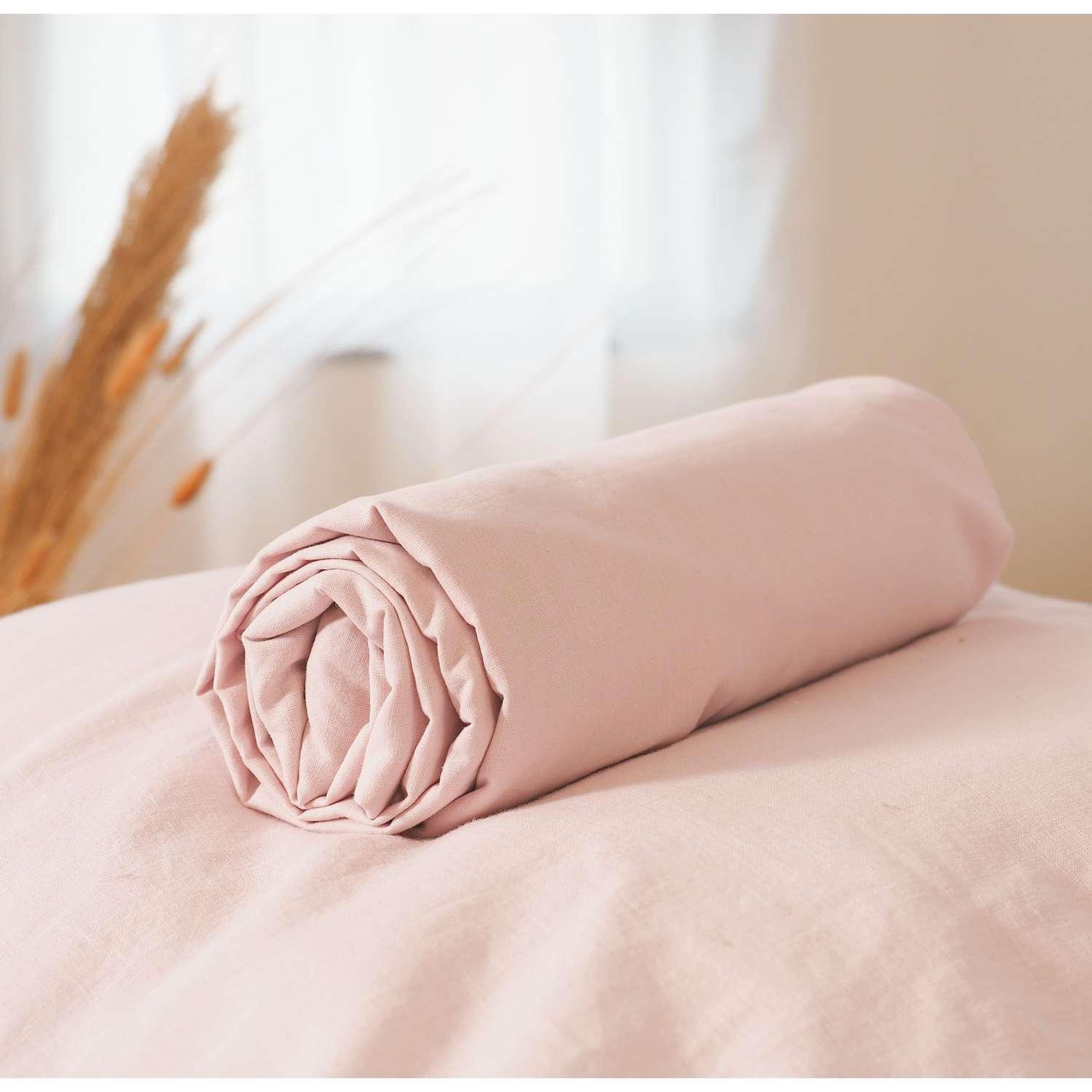 Voir la diapositive 2 : COTE DECO Drap housse - 100% coton lavé 57 fils