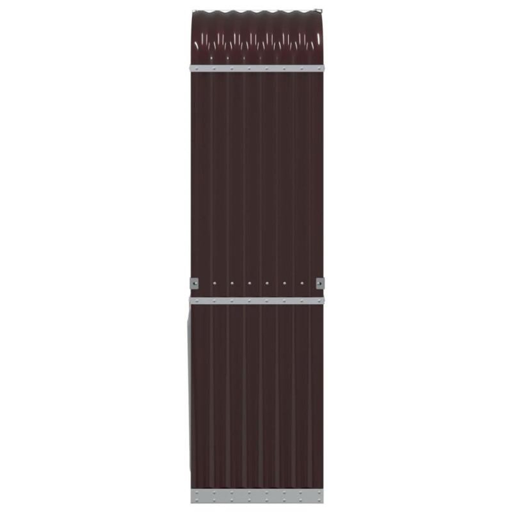 Voir la diapositive 5 : VIDAXL Porte bûches marron 40x45x170 cm acier galvanisé
