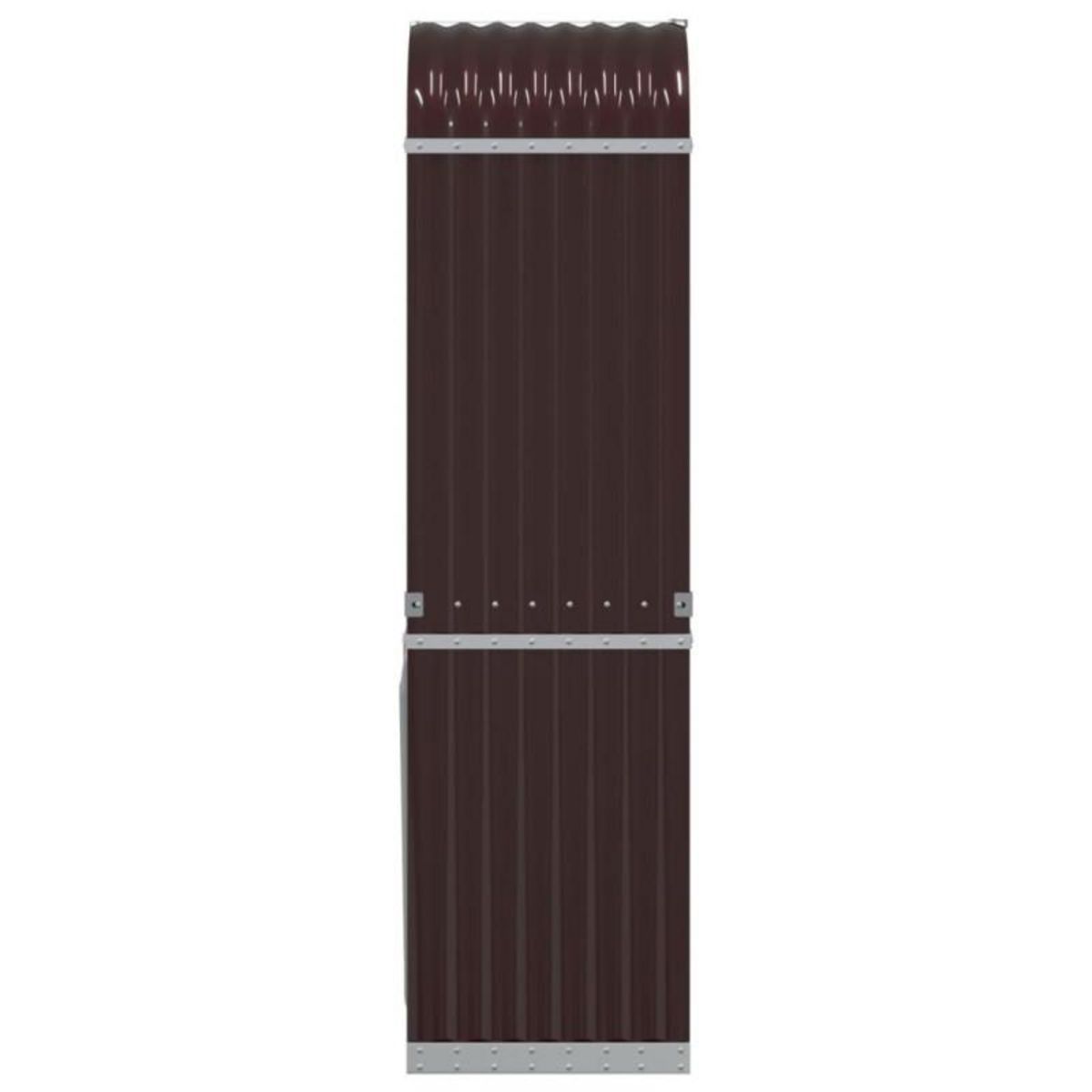 VIDAXL Porte bûches marron 40x45x170 cm acier galvanisé