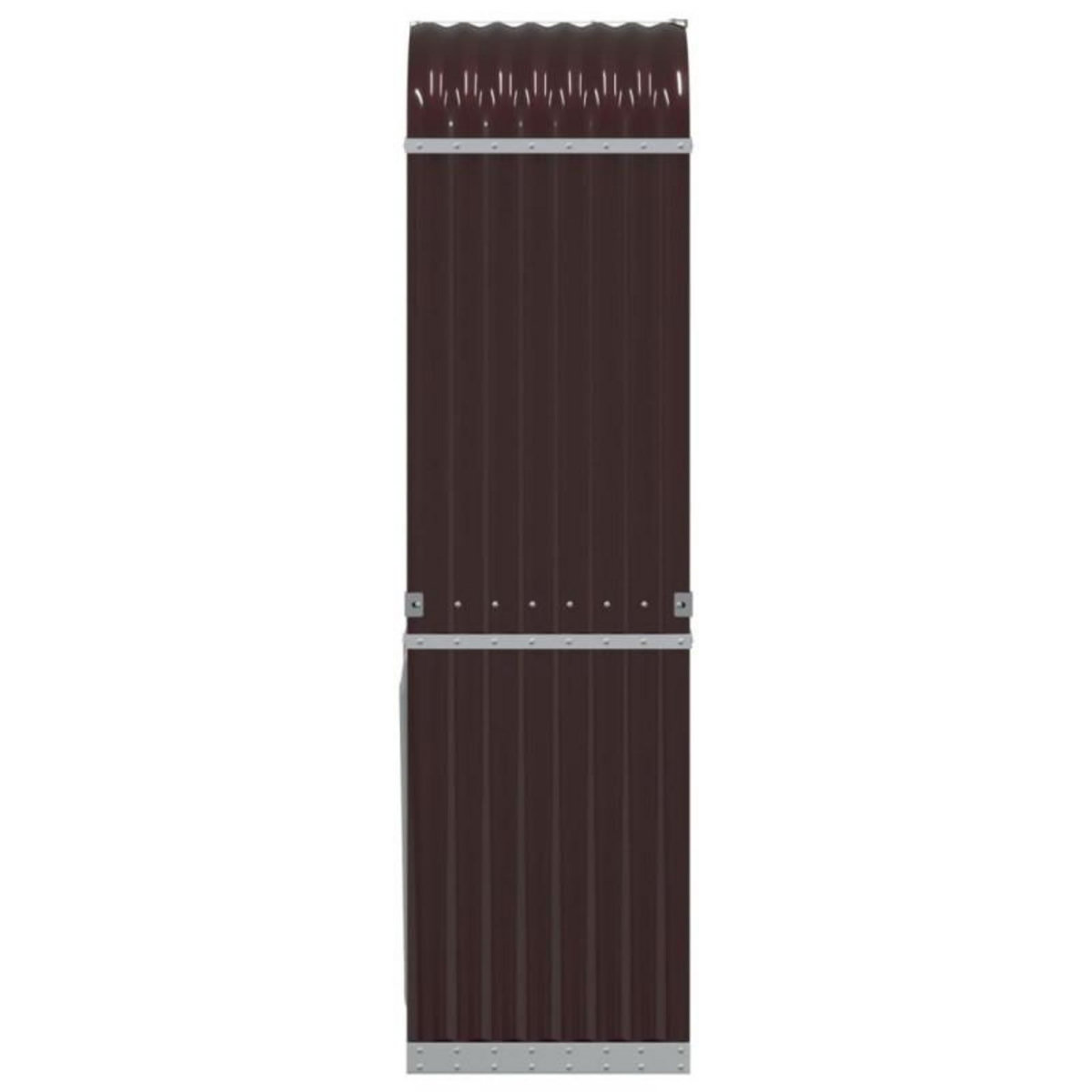 VIDAXL Porte bûches marron 40x45x170 cm acier galvanisé