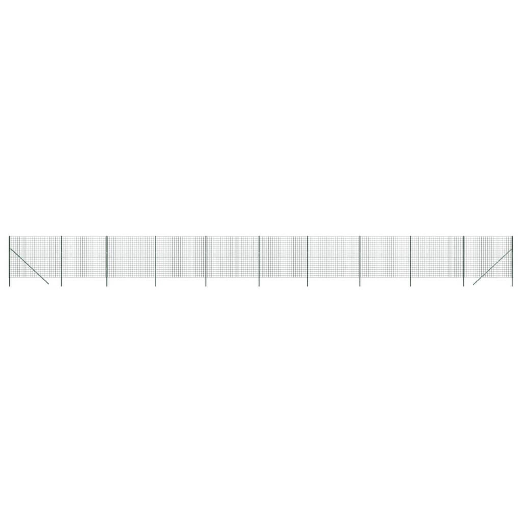 Voir la diapositive 2 : VIDAXL Cloture en treillis metallique vert 2x25 m acier galvanise
