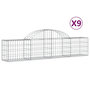 Voir la diapositive 2 : VIDAXL Paniers a gabions arques 9 pcs 200x30x40/60 cm Fer galvanise
