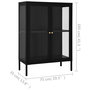 Voir la diapositive 6 : VIDAXL Buffet Noir 75x35x105 cm Acier et verre