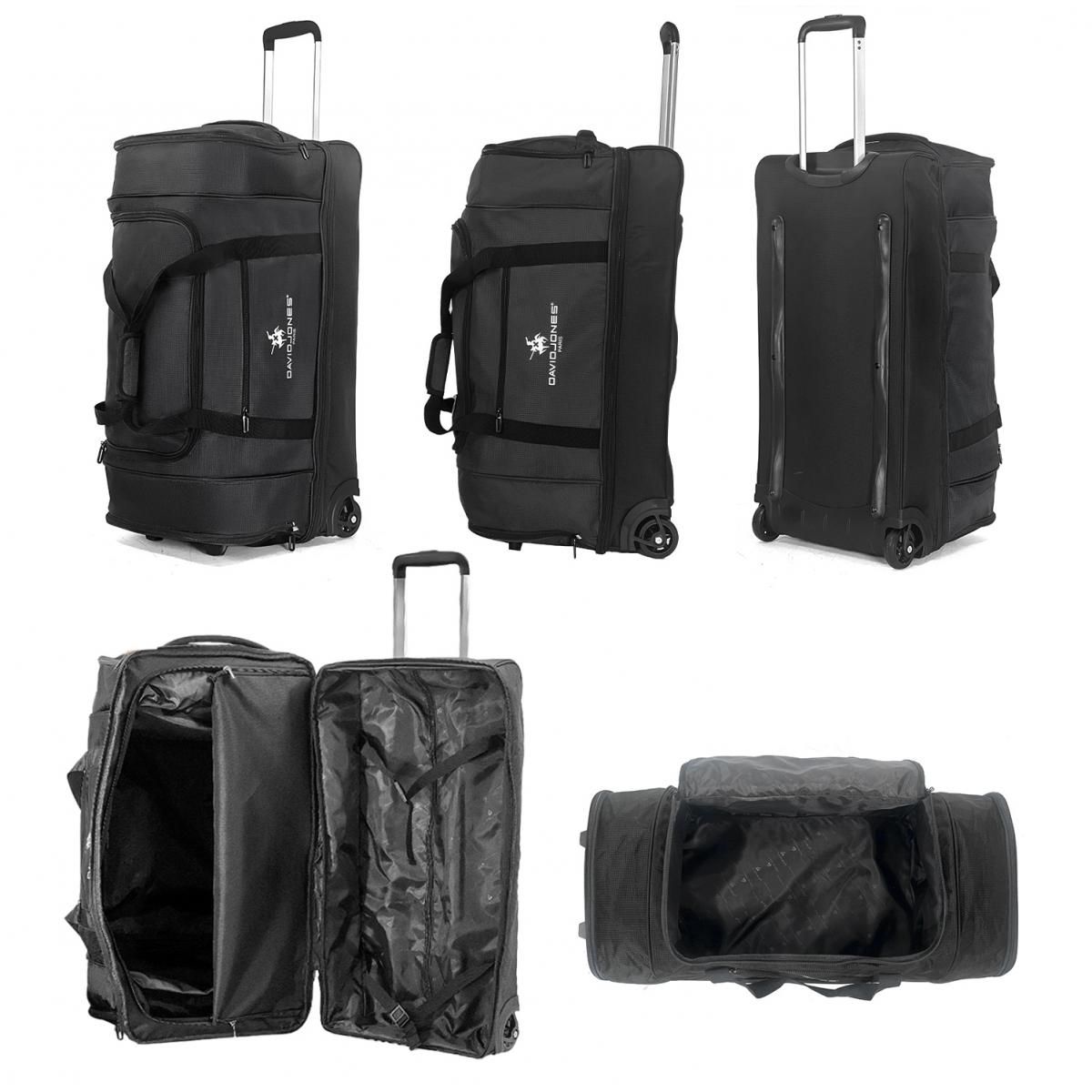 David Jones Sac de voyage à roulettes 105L double compartiment 75cm