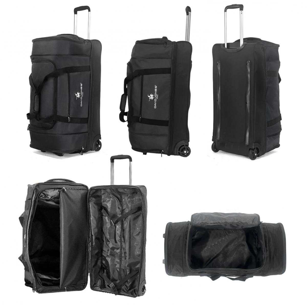 David Jones Sac de voyage à roulettes 105L double compartiment 75cm