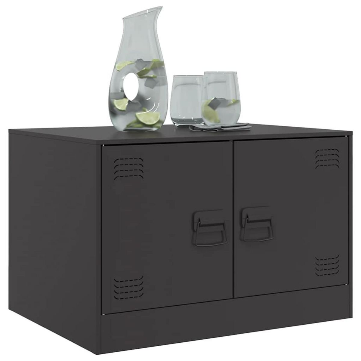VIDAXL Table basse noir 67x50x44 cm acier