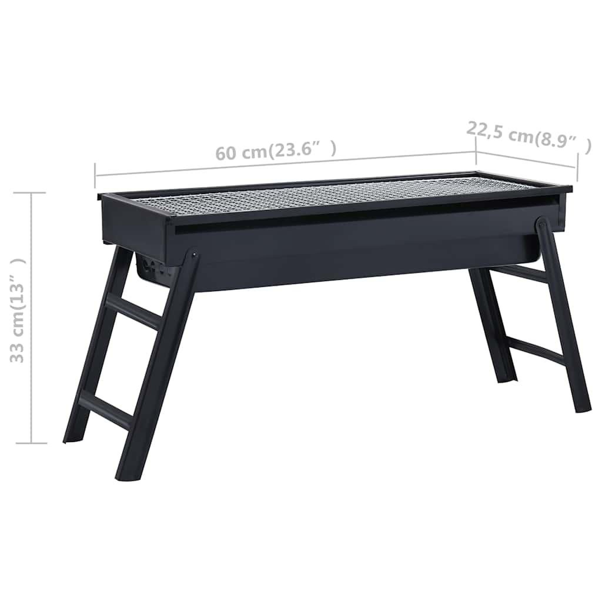 Voir la diapositive 6 : VIDAXL Barbecue portable de camping inoxydable 60x22,5x33 cm