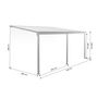 Voir la diapositive 3 : SWEEEK Pergola murale 3x4 m en aluminium et polycarbonate avec gouttière. pergola adossée. Avenio