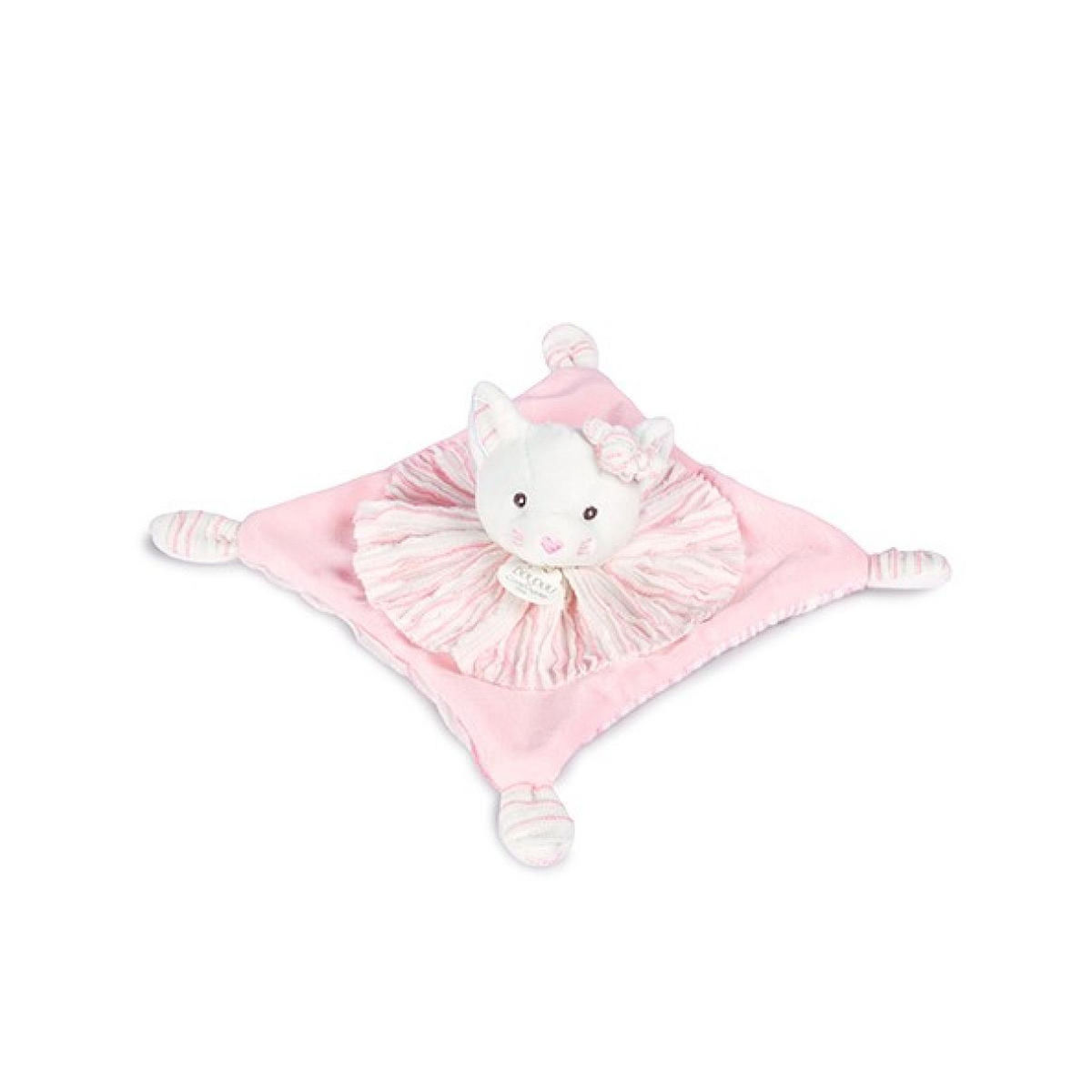 DOUDOU ET COMPAGNIE Doudou Chat plat 20cm - Les Chouchoux